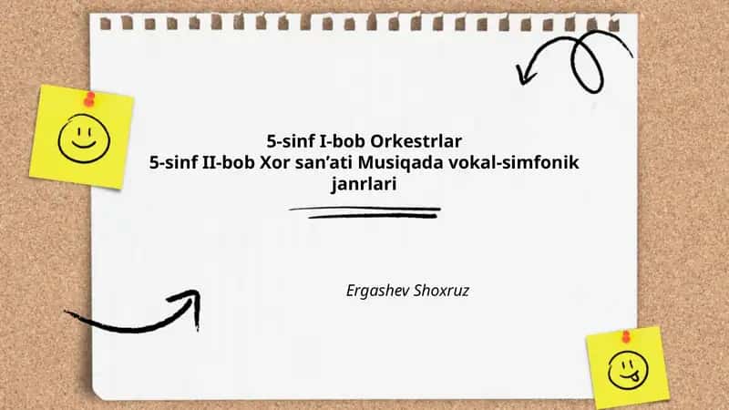 5-sinf I-bob Orkestrlar