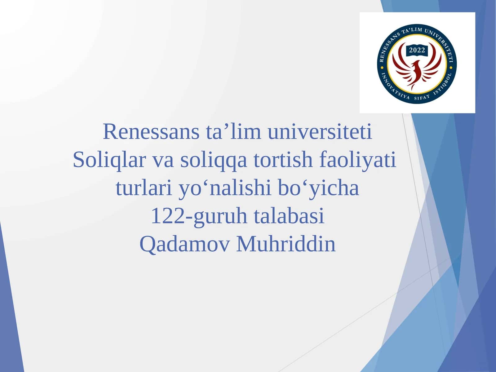 Soliqni hisoblab chiqarish maqsadida soliq bazasi qirq ikki million so‘mdan kam bo‘lishi mumkin emas