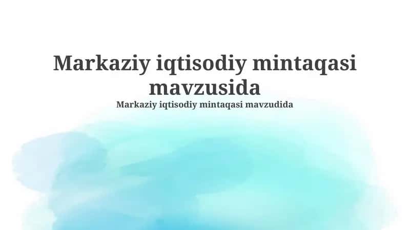 Markaziy iqtisodiy rayon