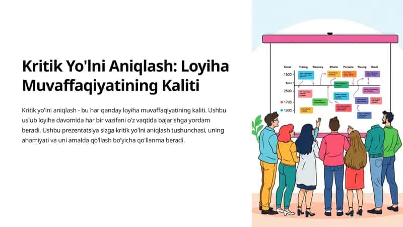 Kritik Yo'lni Aniqlash: Loyiha Muvaffaqiyatining Kaliti