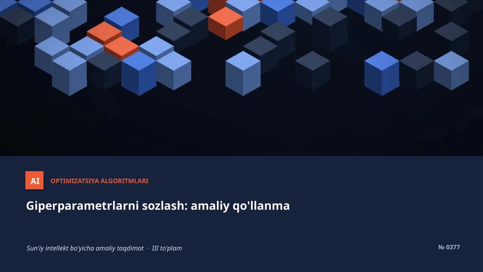 OPTIMIZATSIYA ALGORITMLARI