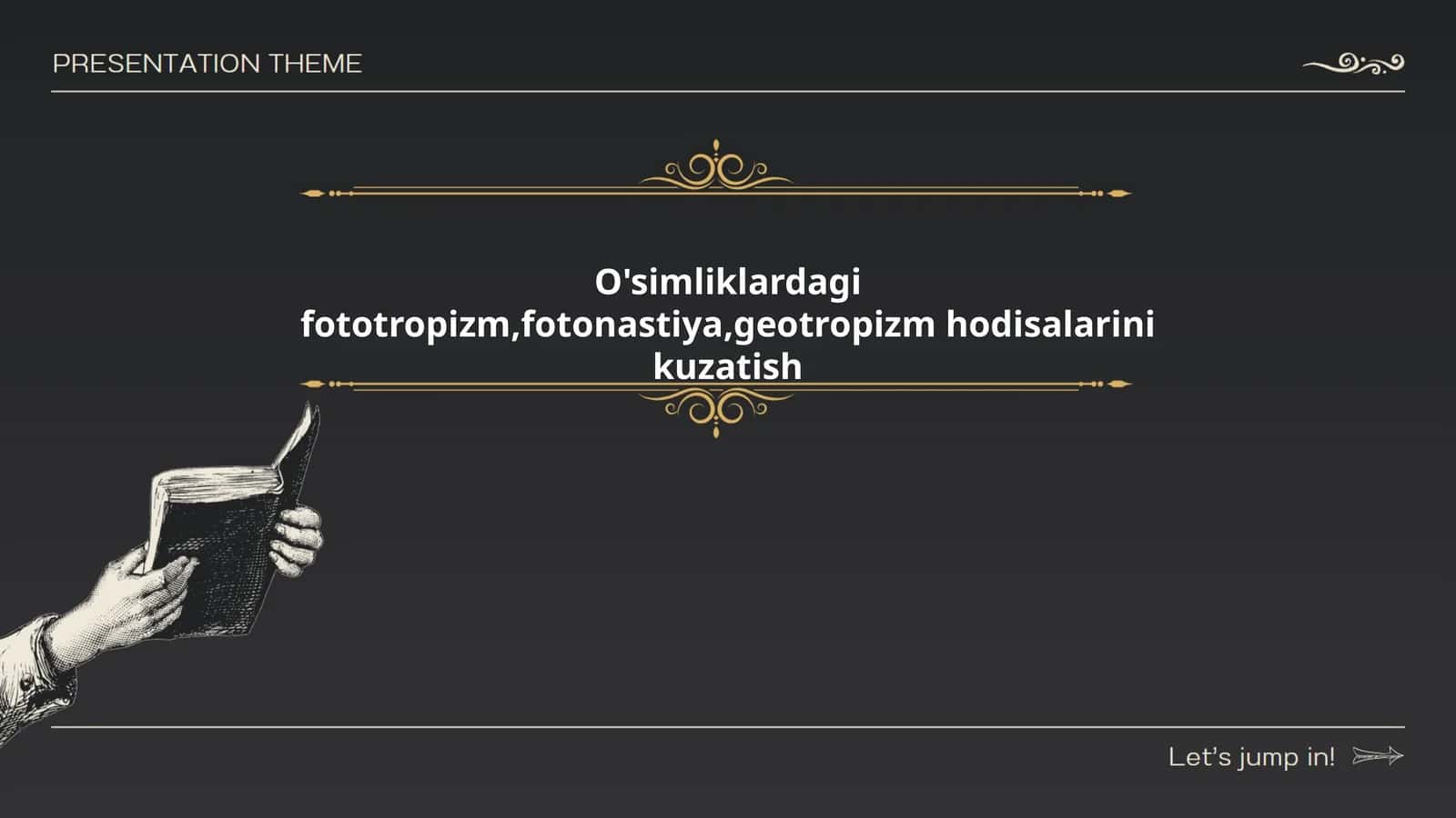 O'simliklardagi fototropizm,fotonastiya,geotropizm hodisalarini kuzatish