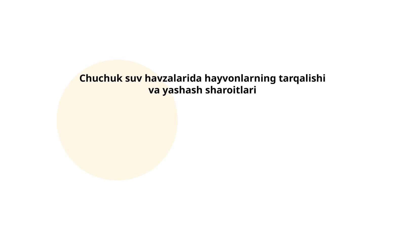 Chuchuk suv havzalarida baliqlarning hayoti