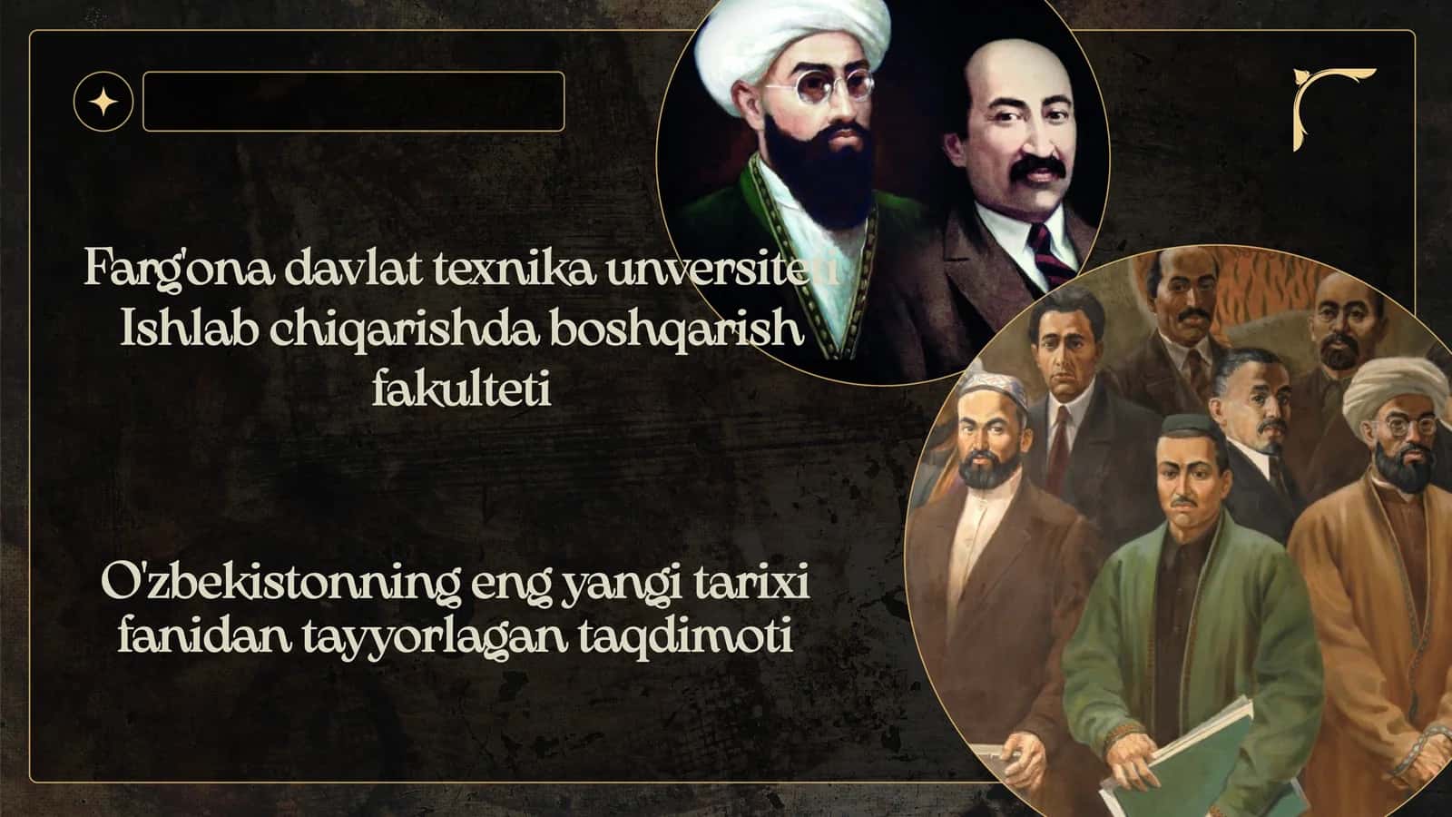 O'zbekistonning eng yangi tarixi fanidan tayyorlangan taqdimoti