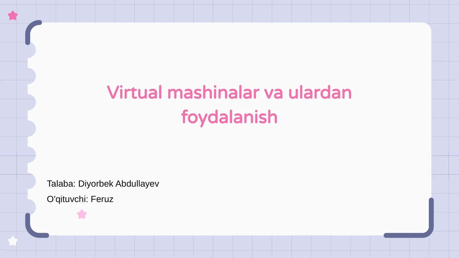 Virtual mashinalar va ulardan foydalanish