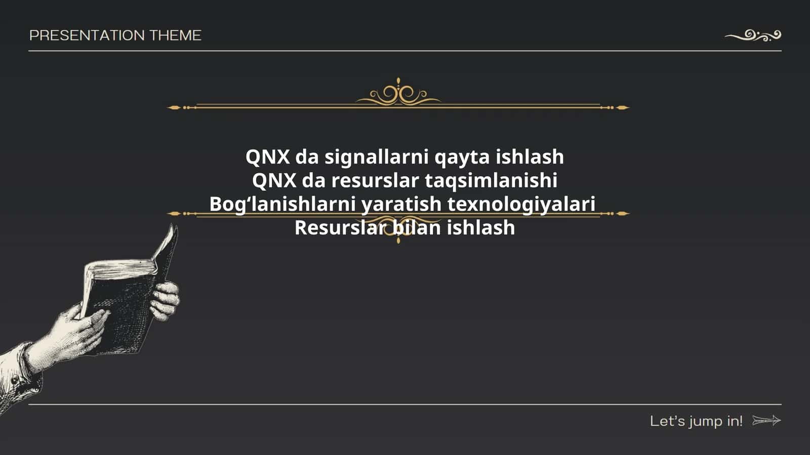 QNX da signallarni qayta ishlash