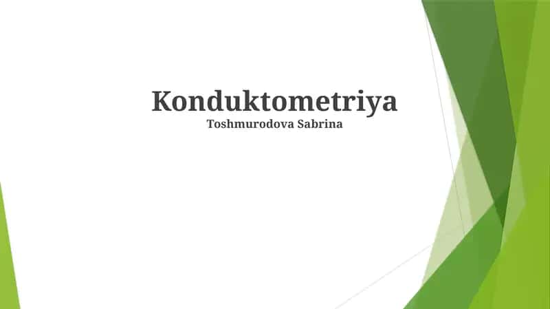 Konduktometriya