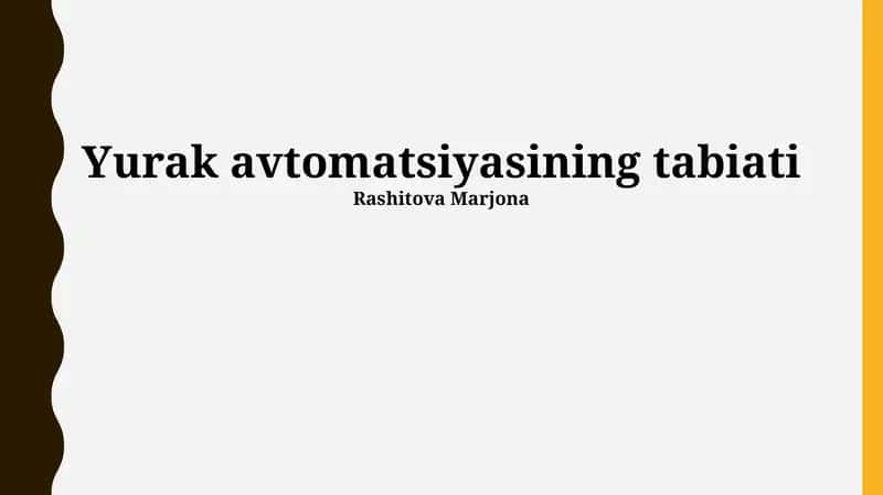 Yurak Avtomatlashtirish Tizimlari