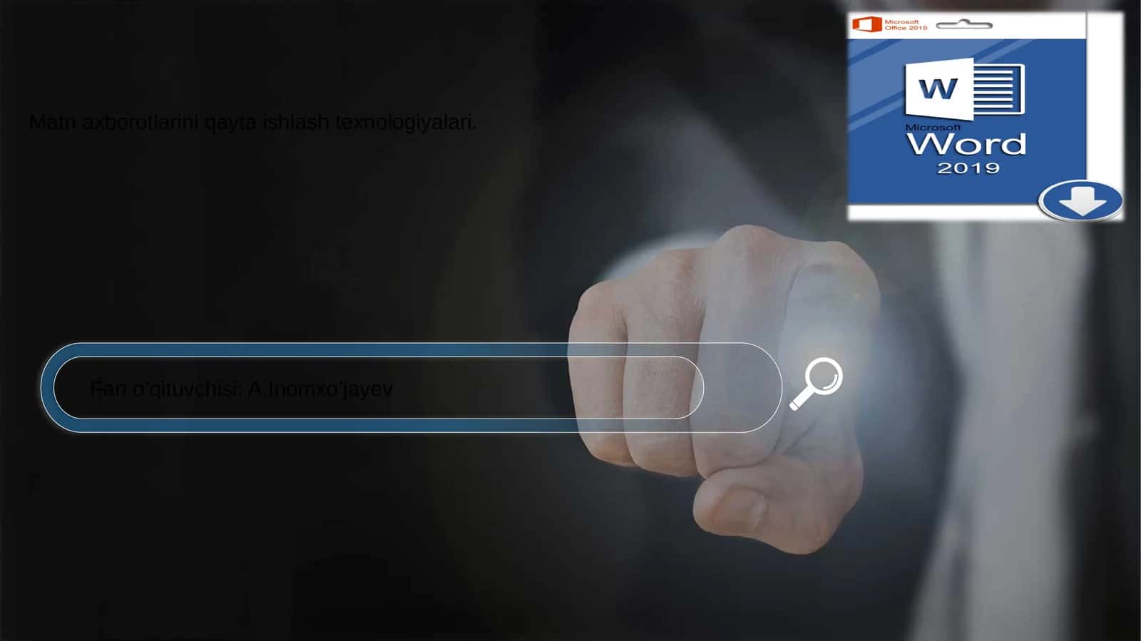 Matn axborotlarini qayta ishlash texnologiyalari