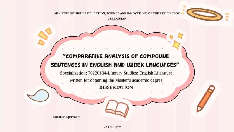 COMPARATIVE ANALYSIS OF COMPOUND SENTENCES IN ENGLISH AND UZBEK LANGUAGES