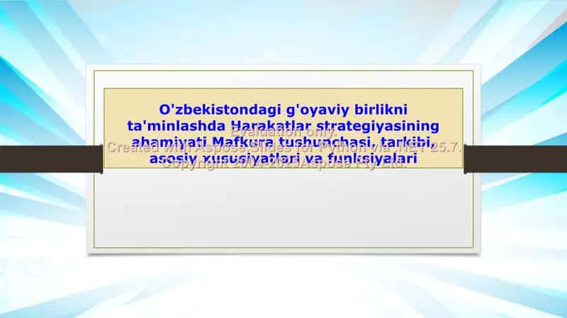 O'zbekistondagi g'oyaviy birlikni ta'minlashda Harakatlar strategiyasining ahamiyati