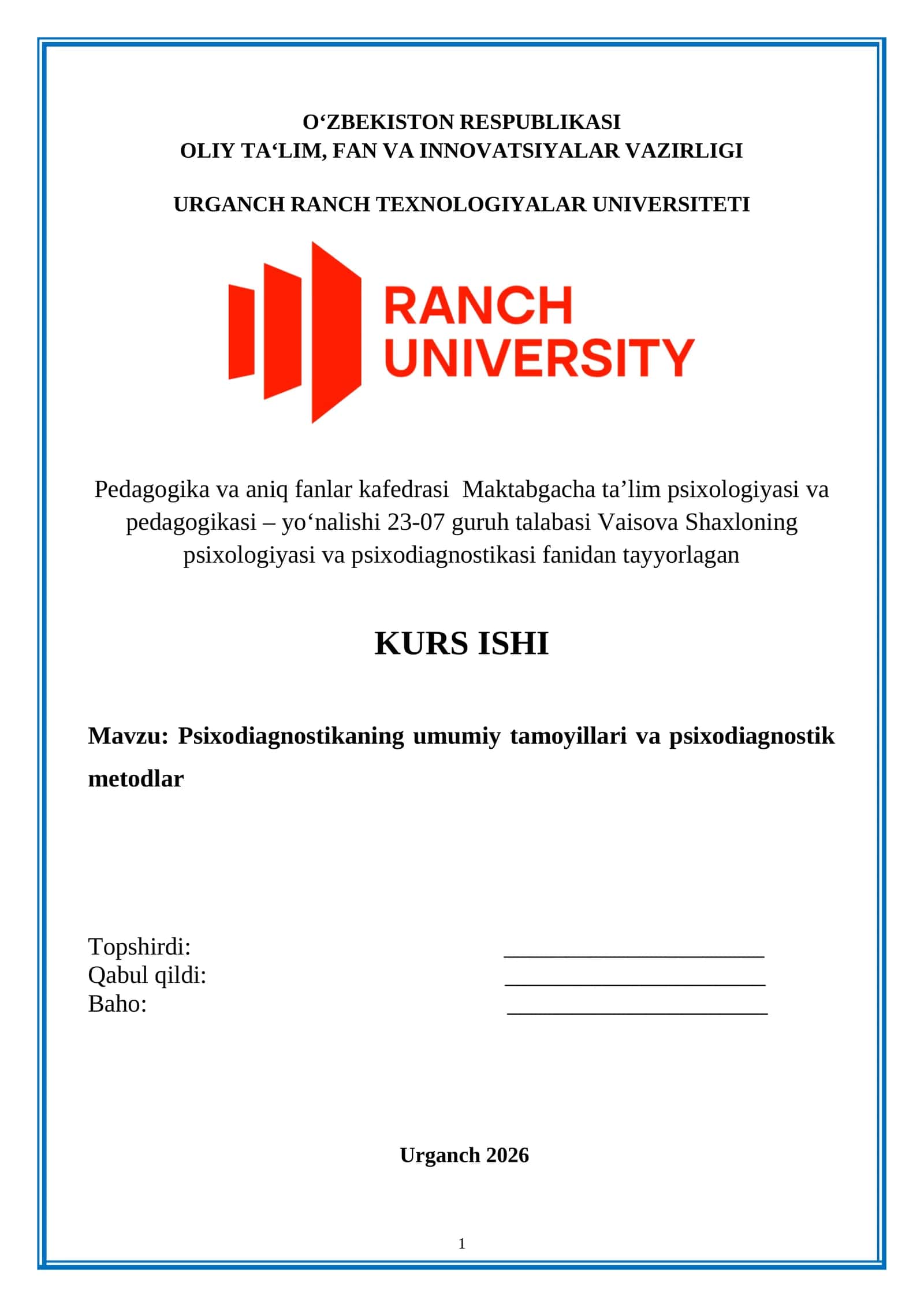 Psixodiagnostika