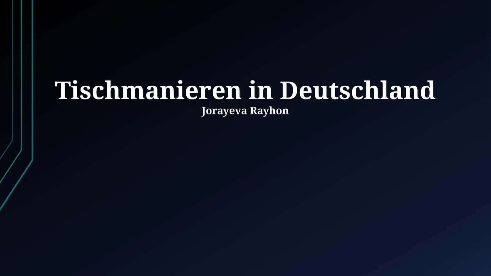 Tischmanieren in Deutschland