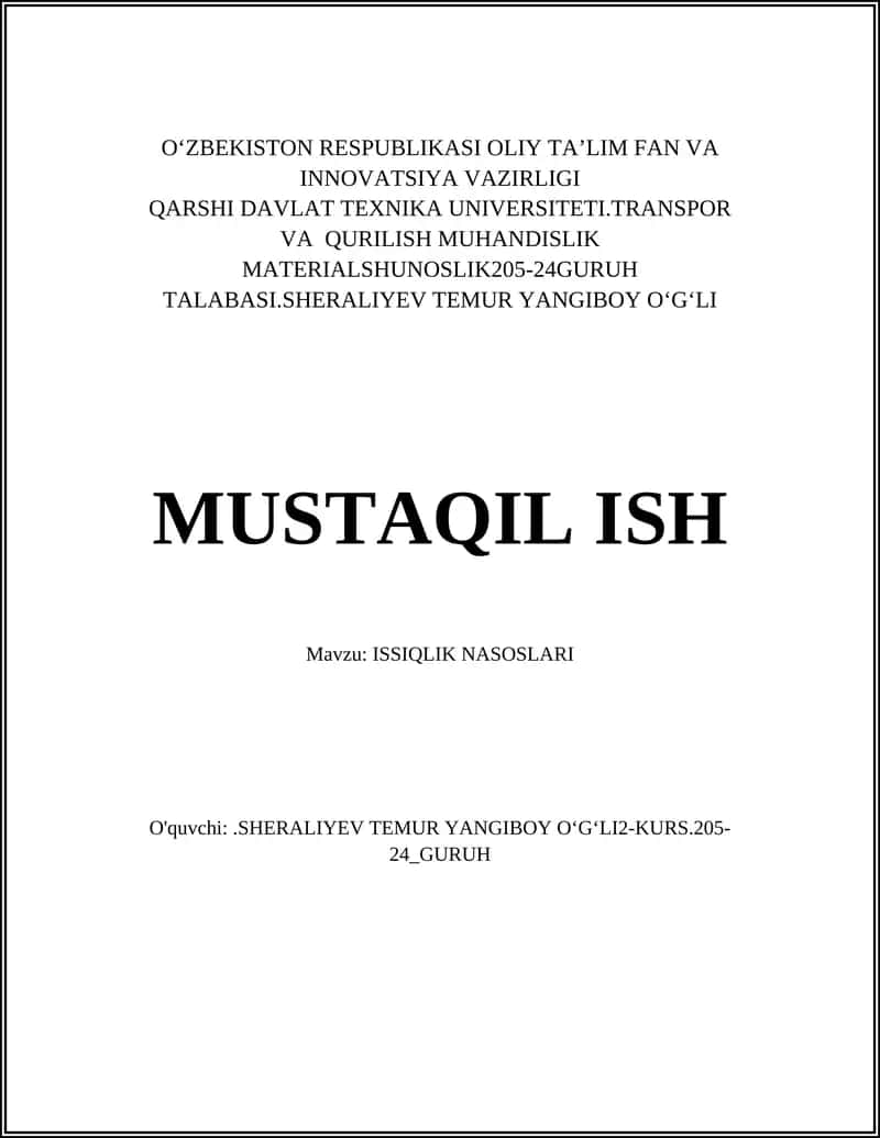 ISSIQLIK NASOSLARI