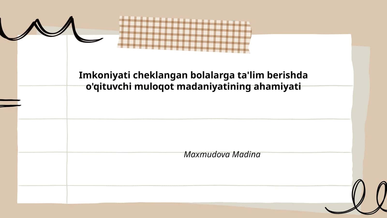 Muloqot madaniyati ta'limi