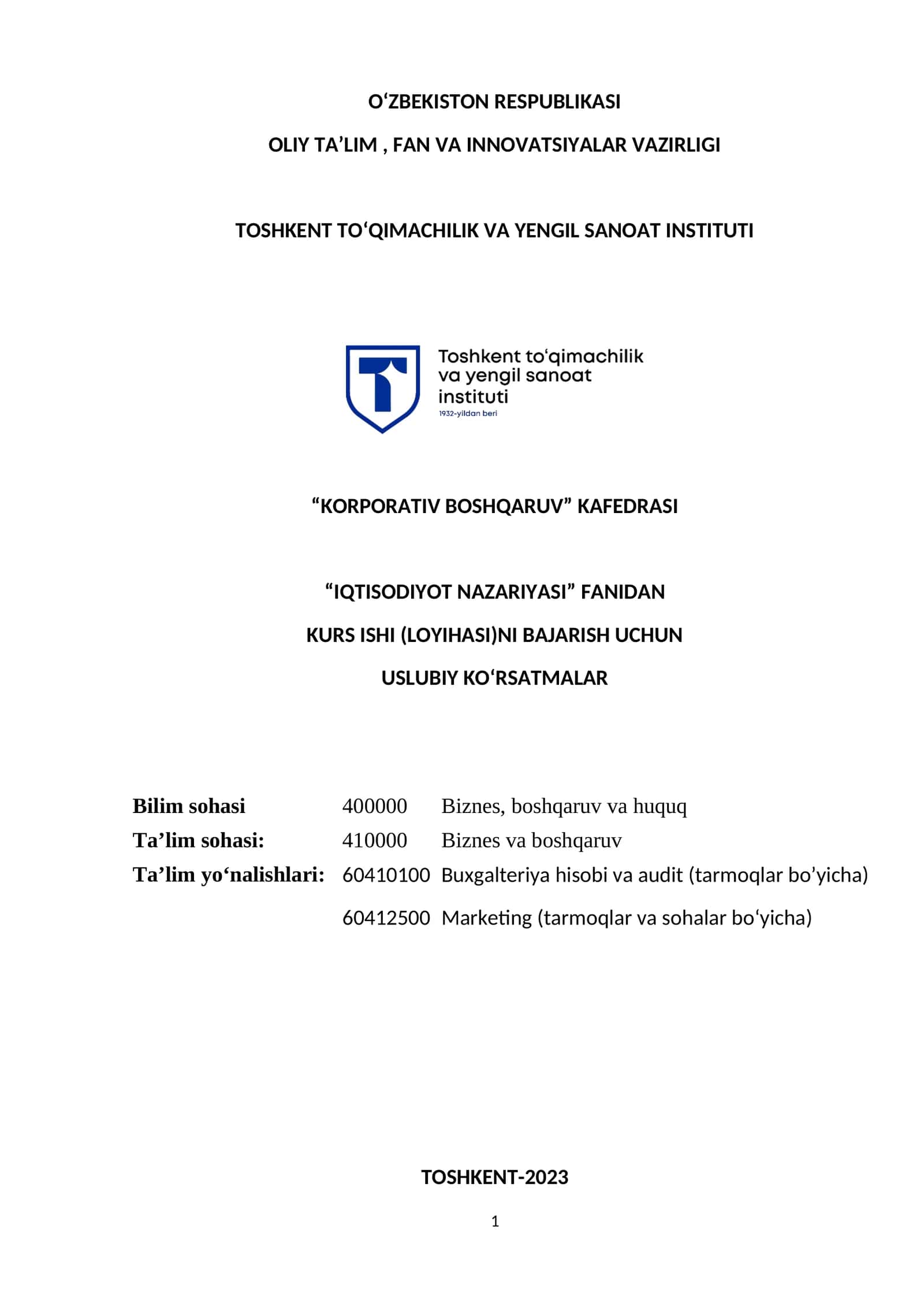 O'zbekiston tashqi savdo munosabatlari geografiyasining sifat jihatidan o'zgarib borishi