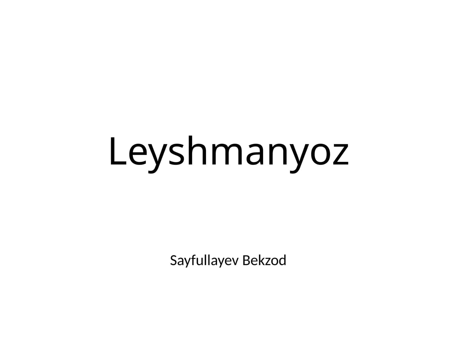 Leyshmanyoz