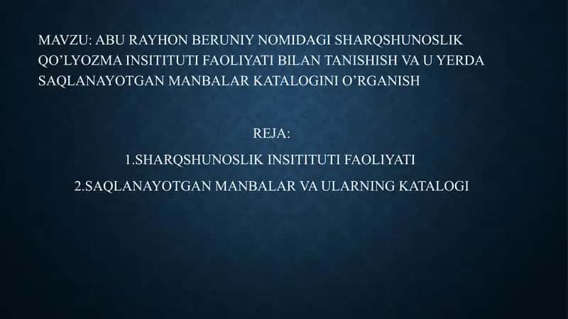 Sharqshunoslik instituti