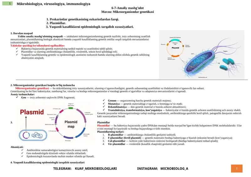 Mikrobiologiya, virusologiya, immunologiya