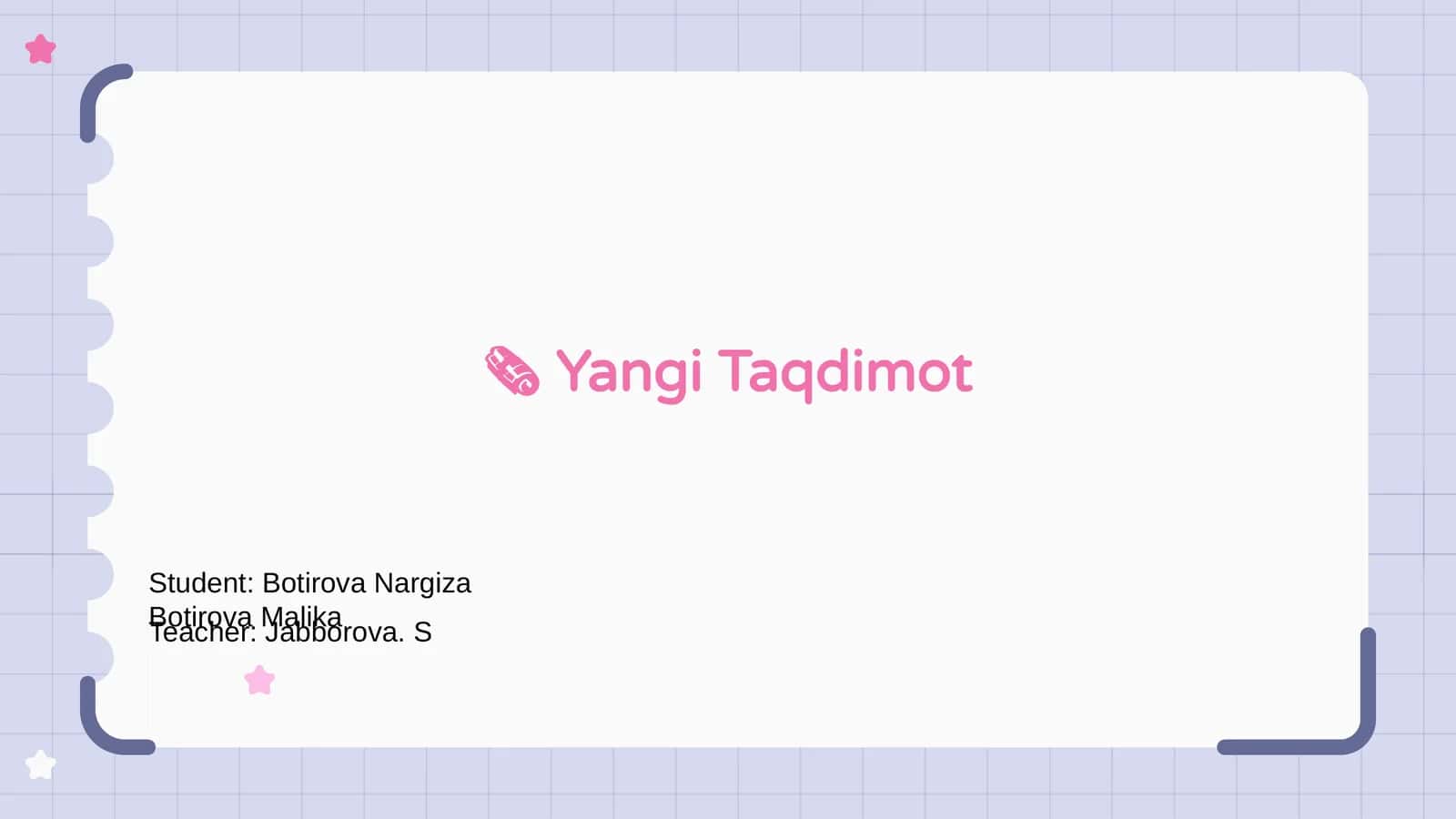 Yangi Taqdimot