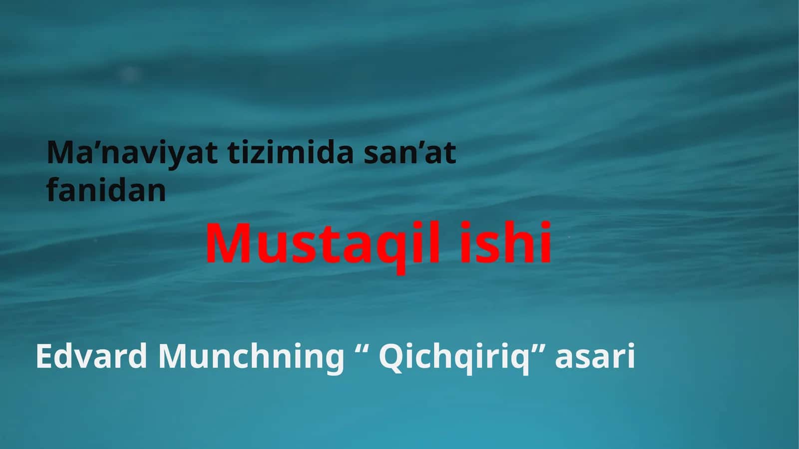 Edvard Munchning“Qichqiriq”asari