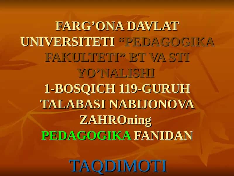 Iogani Genrix Pestalotssining Pedagogik Nazariyasi