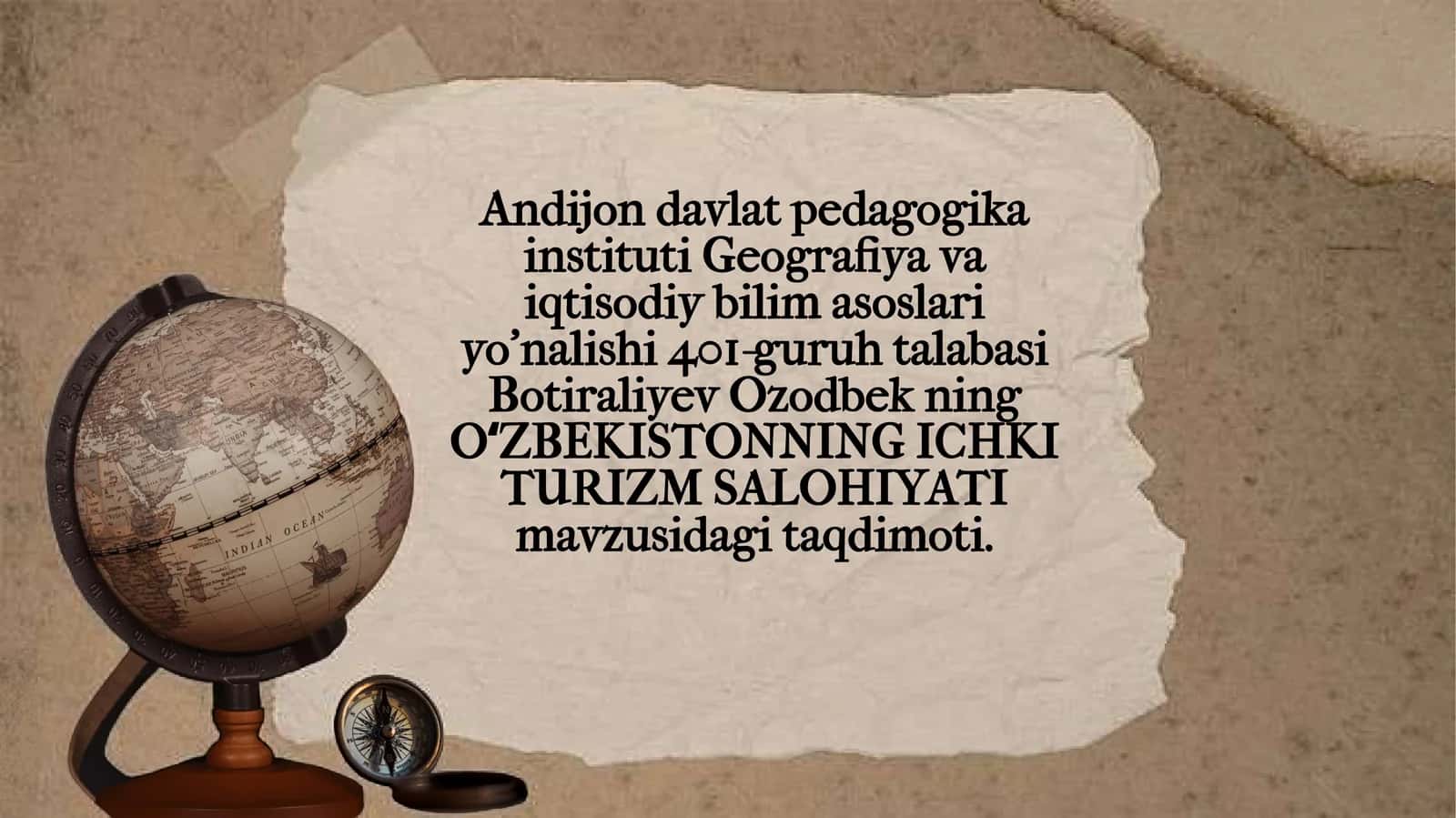 Oʻzbekistonning ICHKI TURIZM SALOHIYATI