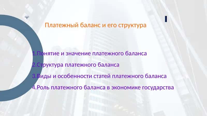 Платежный баланс и его структура