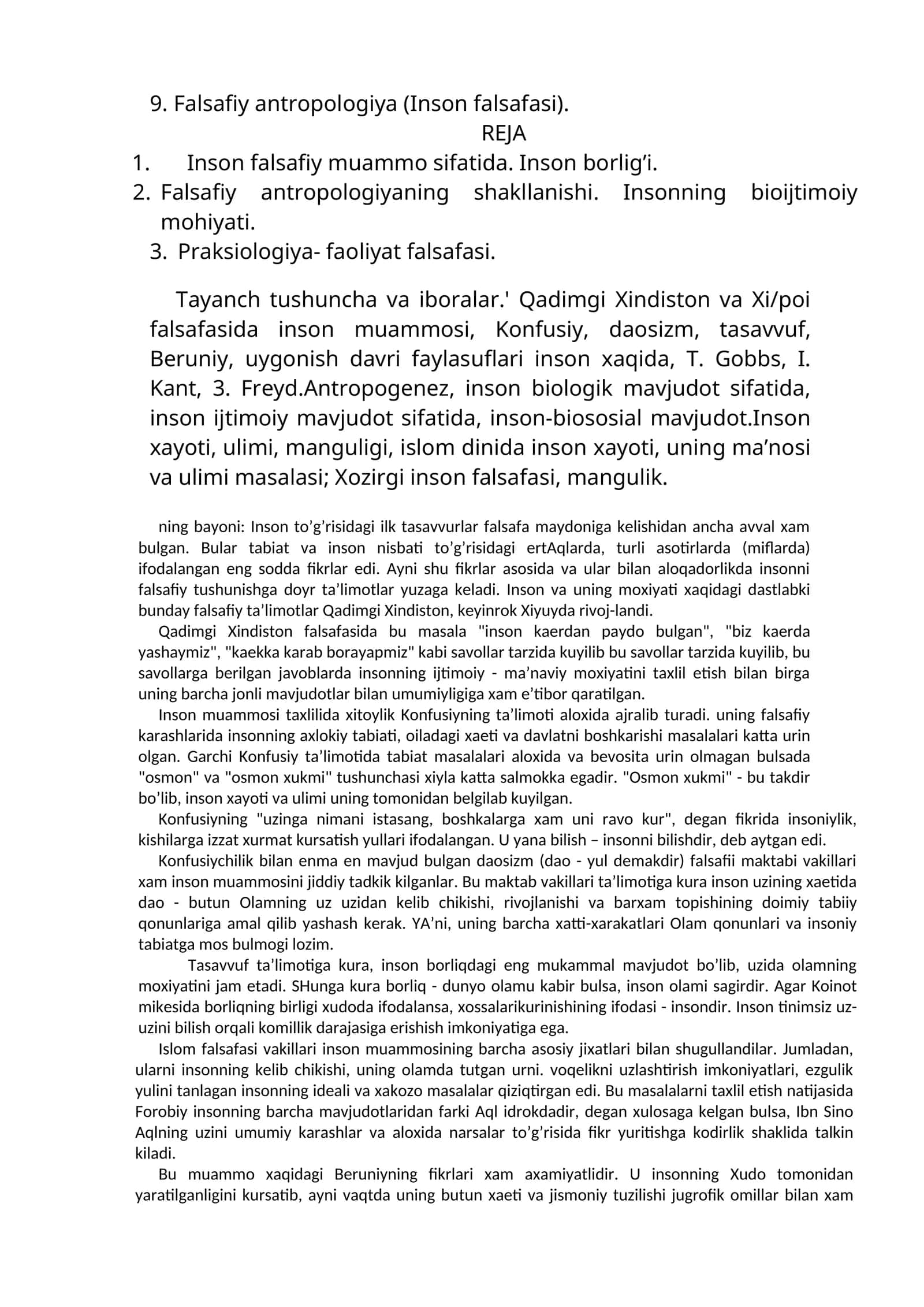 Falsafiy antropologiya (Inson falsafasi)
