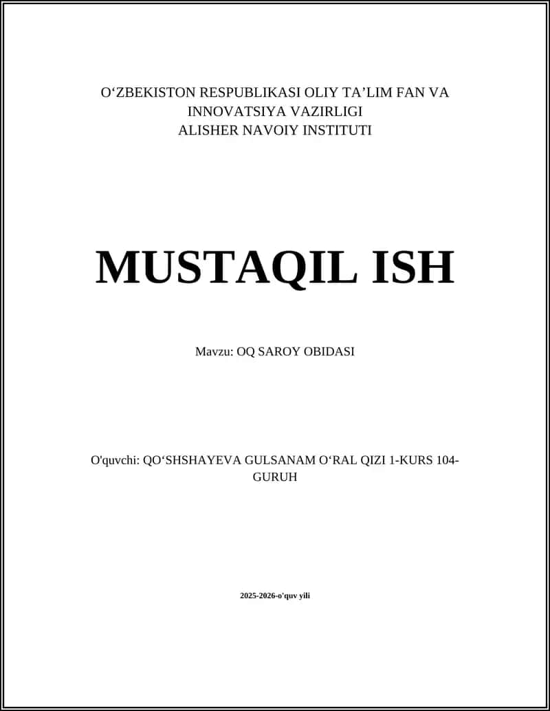 OQ SAROY OBIDASI