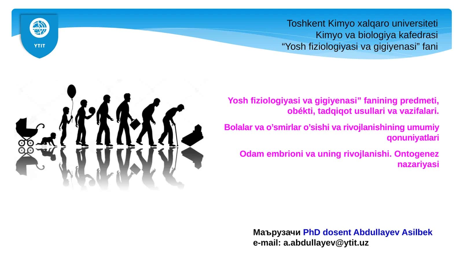 Yoshfiziologiyasivagigiyenasi