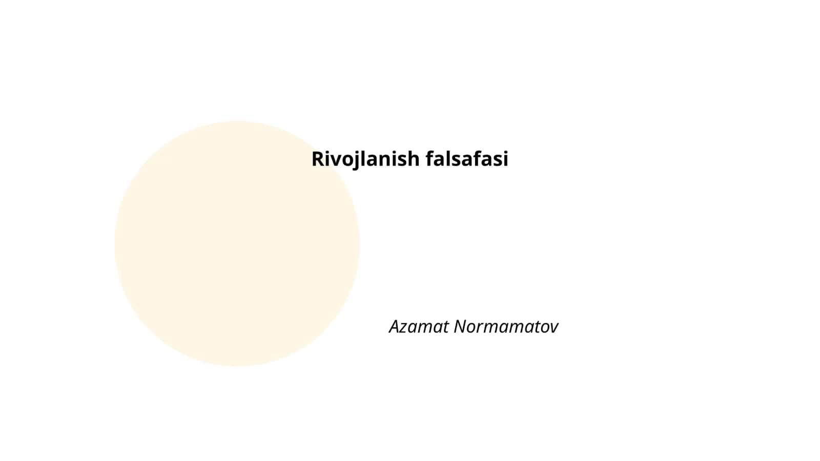 Rivojlanish falsafasi