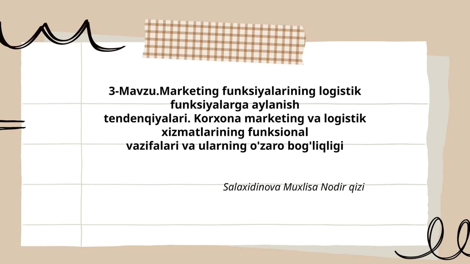 Marketing funksiyalarining logistik funksiyalarga aylanish tendenqiyalari