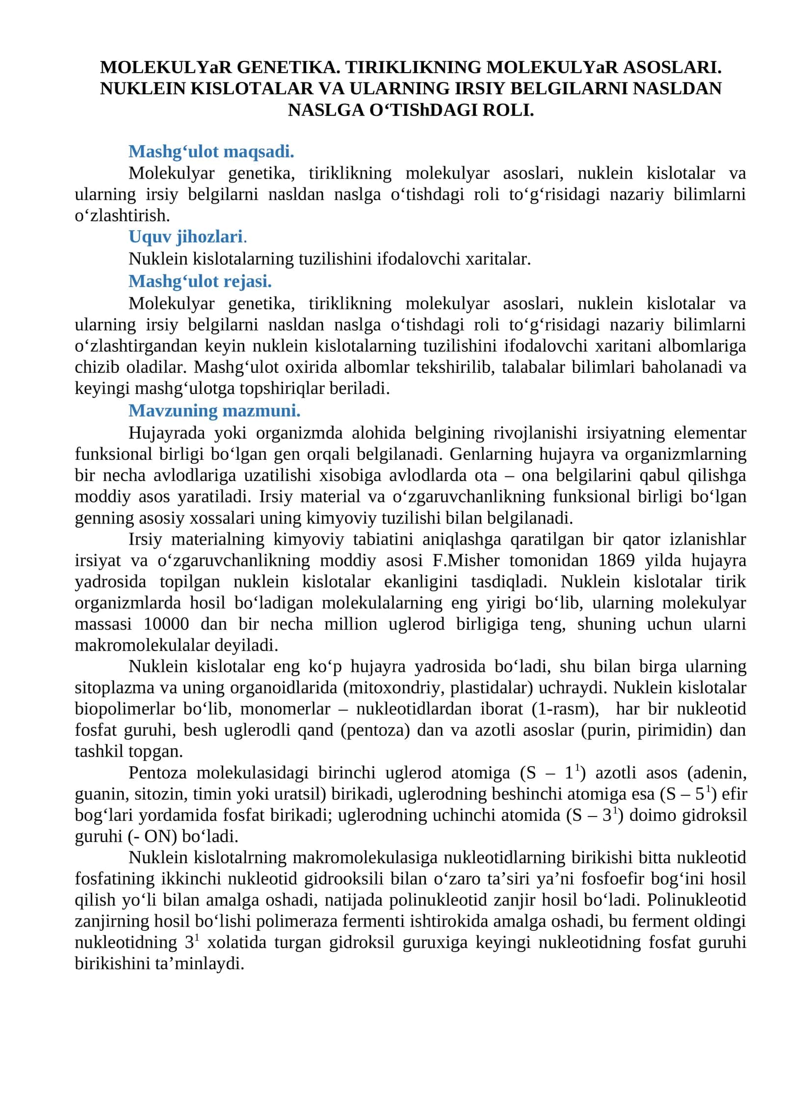 Molekulyar genetika