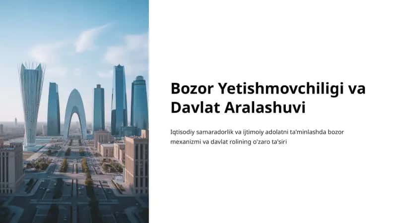 Bozor Yetishmovchiligi va Davlat Aralashuvi