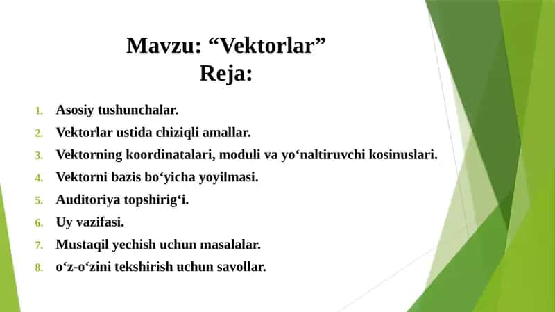 Vektorlar
