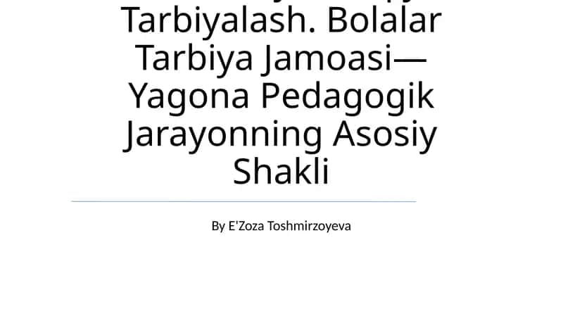 Iqtisodiy Rivojlangan Xorijiy Davlatlarda TaʼLim Tizimi