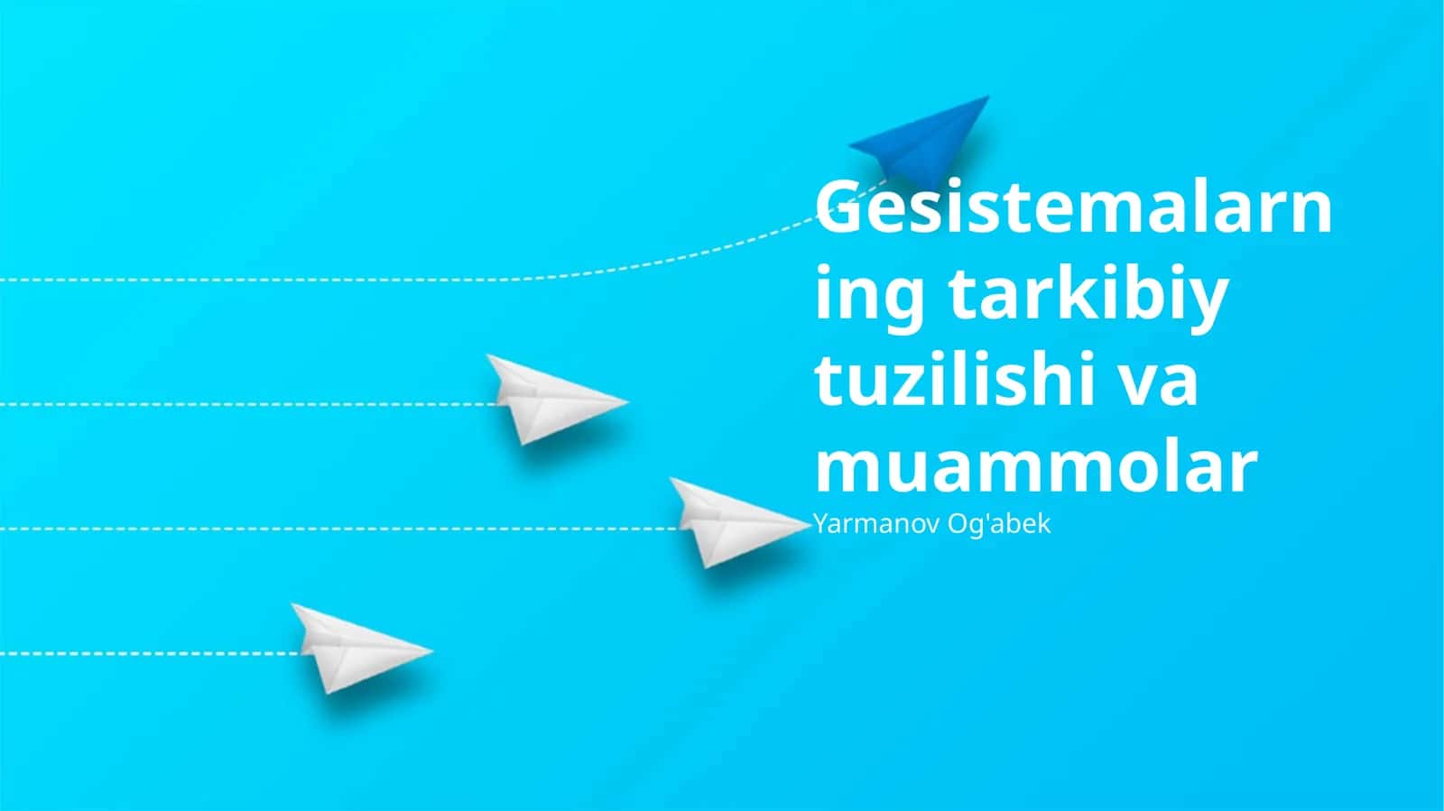 Gesistemalarning tarkibiy tuzilishi va muammolar