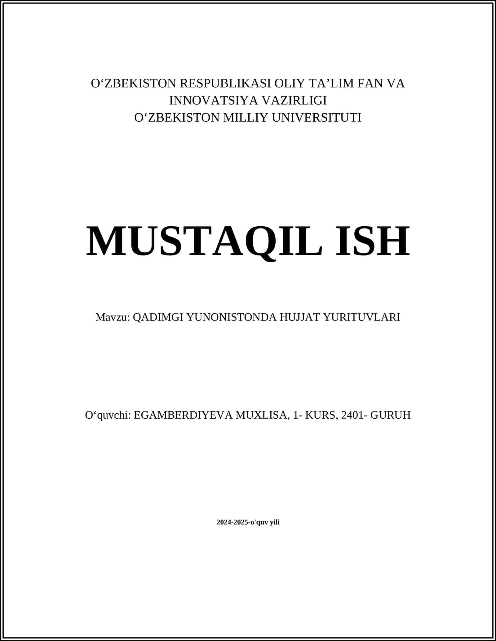 QADIMGI YUNONISTONDA HUJJAT YURITUVLARI