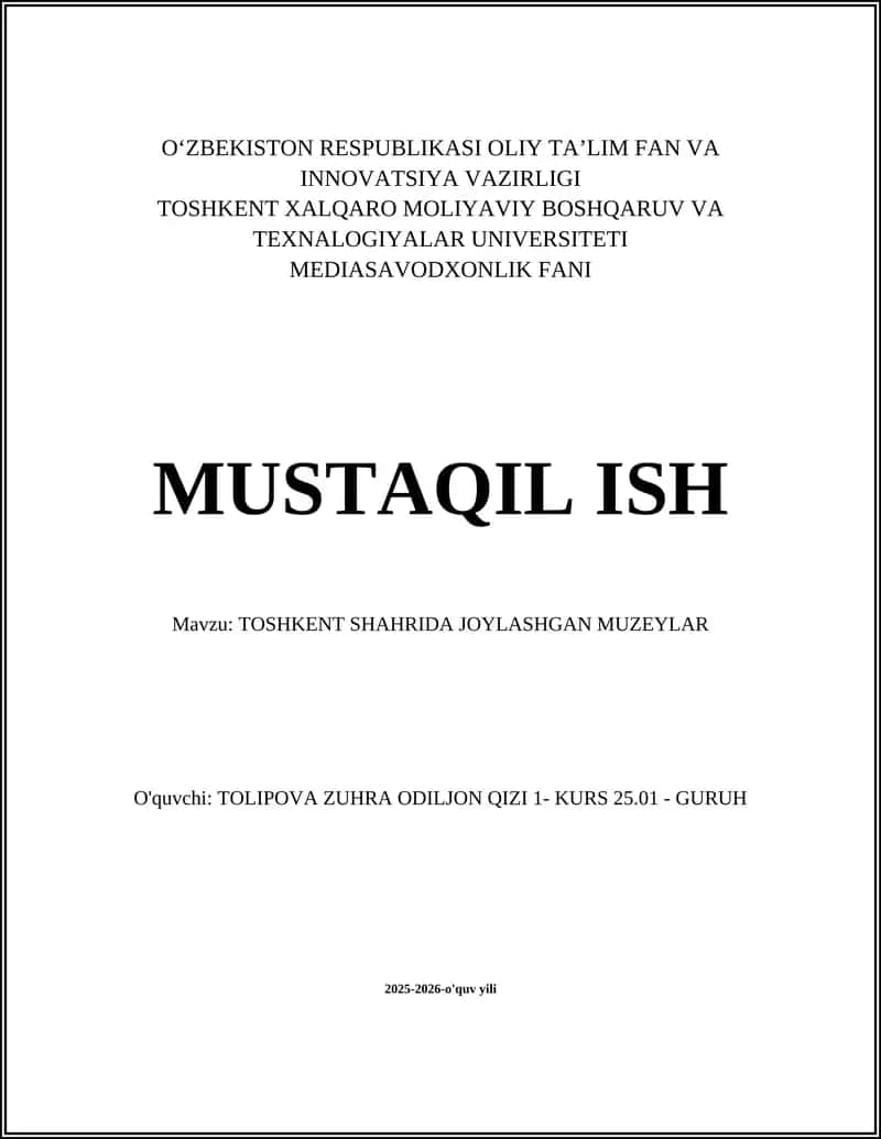 Toshkentdagi O‘zbekiston Davlat Tarixiy Muzeyi