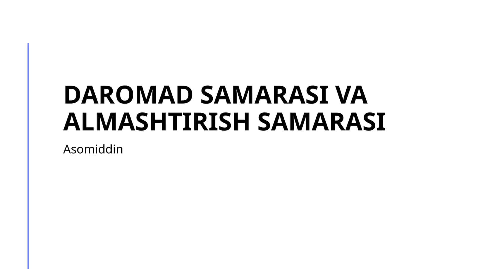 Daromad samarasi va almashtirish samarasi