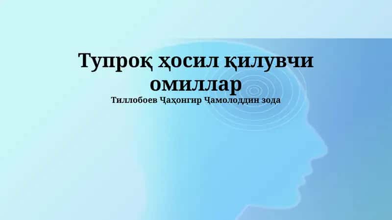Tuproq ҳосил қилувчи омиллар