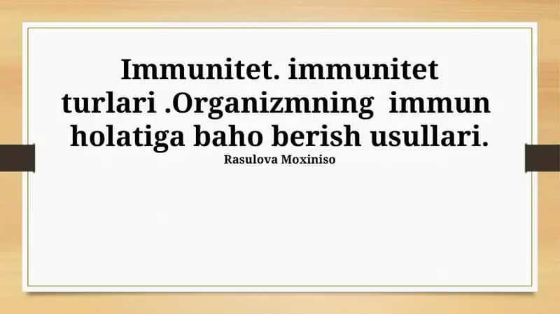 Immunitet