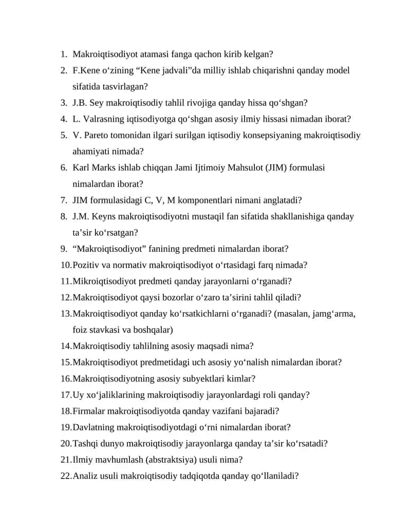 Makroiqtisodiyotning asosiy subyektlari