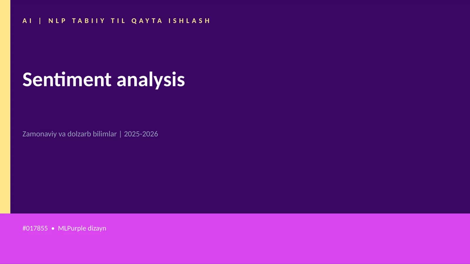 AI | NLP TABIIY TIL QAYTA ISHLASH