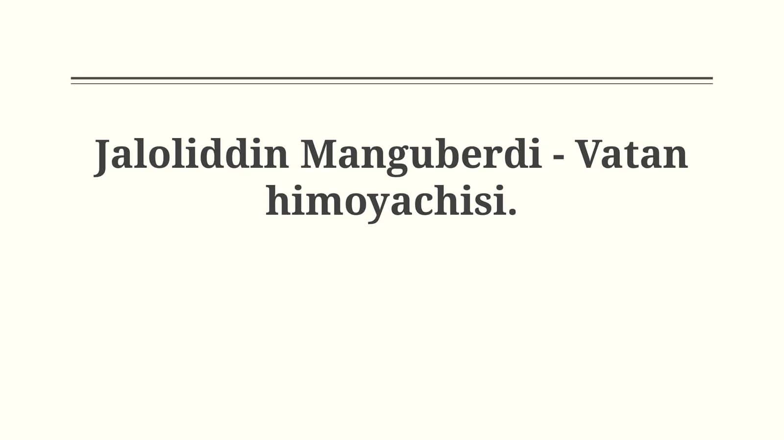 Jaloliddin Manguberdi: Tug'ilish va shakllanish