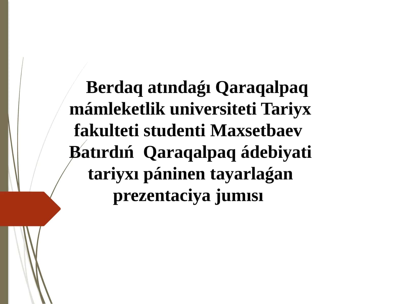 Avtobiografiya: Berdaq Ǵarǵabay ulı ómiri