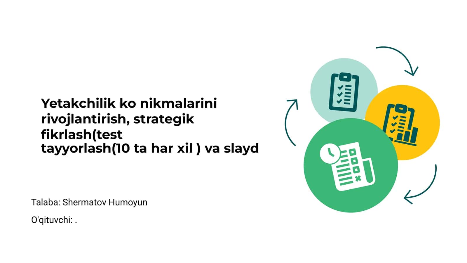 Yetakchilik ko'nikmalarini rivojlantirish