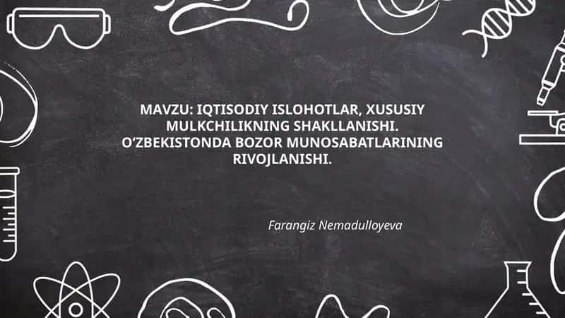 IQTISODIY ISLOHOTLAR, XUSUSIY MULKCHILIKNING SHAKLLANISHI