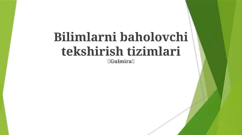 Bilimlarni baholovchi tekshirish tizimlari